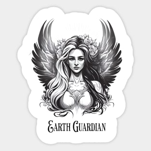 Female Earth Guardian Angel - Stay Stylish and Eco-Friendly Sticker Sticker